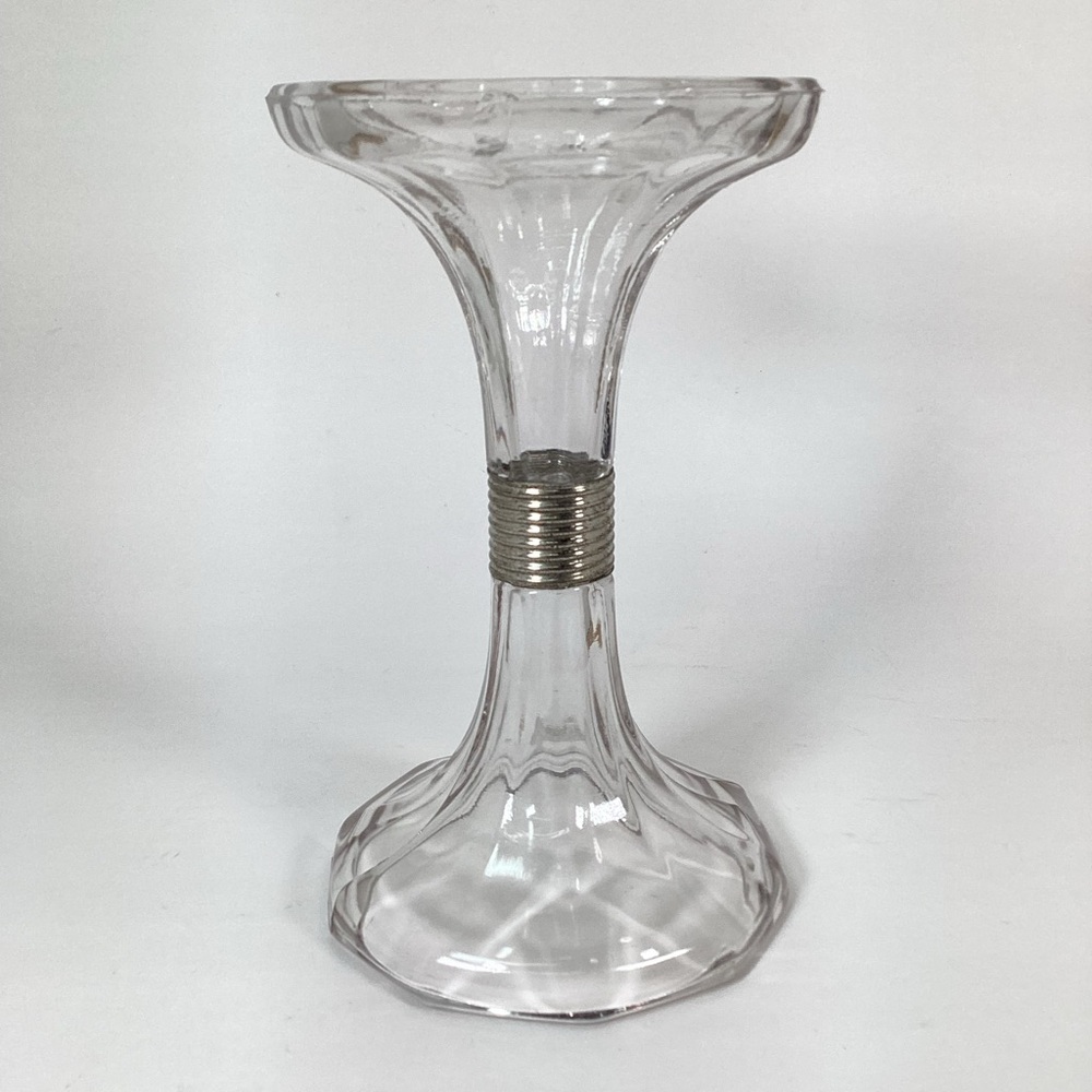 Vintage Glass Drugstore Shelf Riser Soda Fountain 8.25" - Hat Display Pedestal